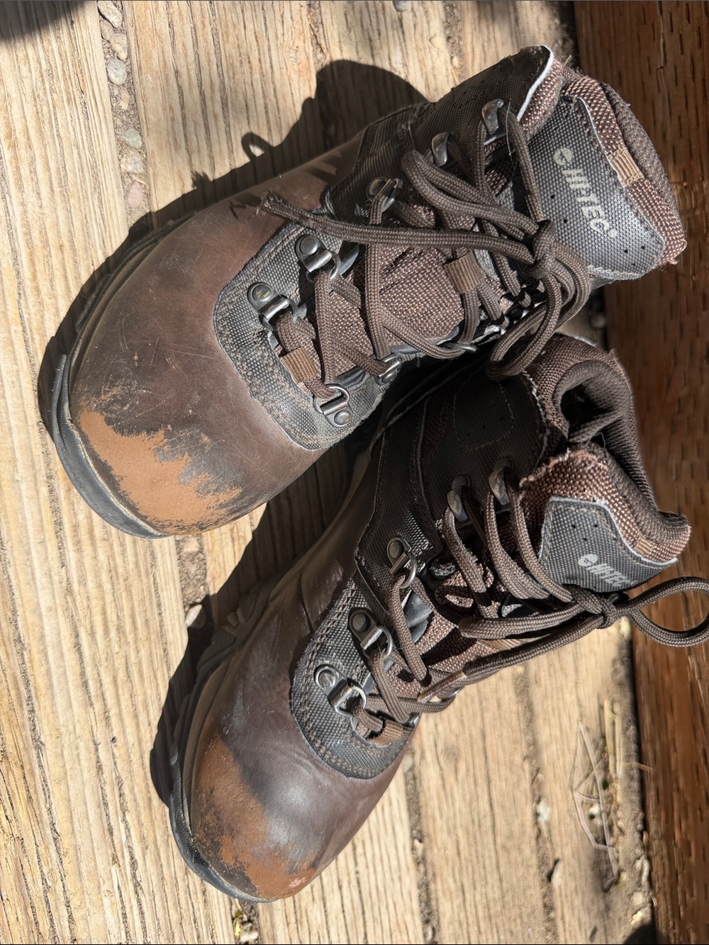Little Boys Brown Leather Hi-Tech Hiking Boots - Rugged Outdoor Style